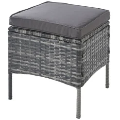 Ensemble Salon Polyrotin 7 Places Housse Lavable Gris Blackcolors