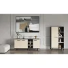 Ensemble séjour - Enfilade, Buffet haut, Table - KENT - Chene de fil / Sidewalk - DEMEYERE