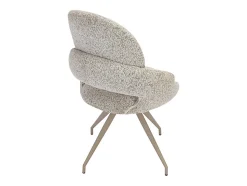 Ensemble table + 4 chaises VALIANA - Taupe et crème