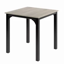 Ensemble table à manger 3 pièces en bois naturel avec 2 chaises pour balcon salon ou salle à manger