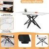 Ensemble Table à Manger Extensible - Table avec Rallonge et 4 Chaises Velours - Moderne 120/160x80x66,1 cm - Gris+Blanc