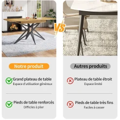 Ensemble Table à Manger Extensible - Table avec Rallonge et 4 Chaises Velours - Moderne 120/160x80x66,1 cm - Gris+Naturel