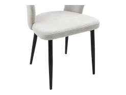 Ensemble table ANTALIZA + 4 chaises NIYAMA - Naturel foncé et gris