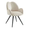 Ensemble table ANTELADA + 4 chaises GULSUN - Noir et beige