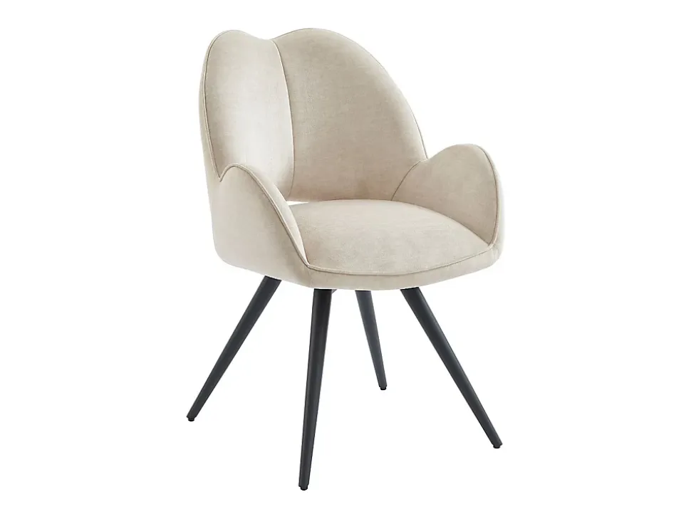 Ensemble table ANTELADA + 4 chaises GULSUN - Noir et beige