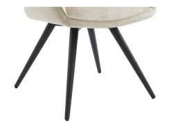 Ensemble table ANTELADA + 4 chaises GULSUN - Noir et beige