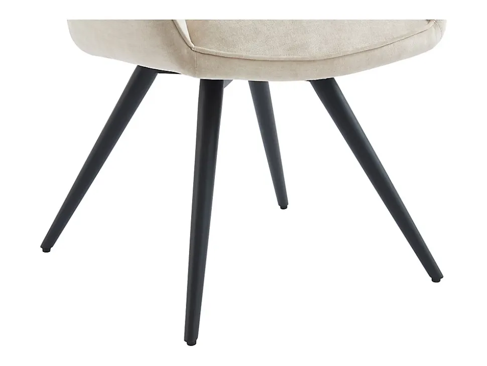 Ensemble table ANTELADA + 4 chaises GULSUN - Noir et beige