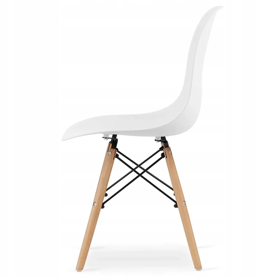 Ensemble table carrée Valora SET 80x80 en chêne Sonoma + 4 chaises blanches OSAKA