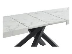 Ensemble table CATONAV + 4 chaises CELOLA - Blanc et crème