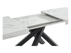 Ensemble table CATONAV + 4 chaises CELOLA - Blanc et crème