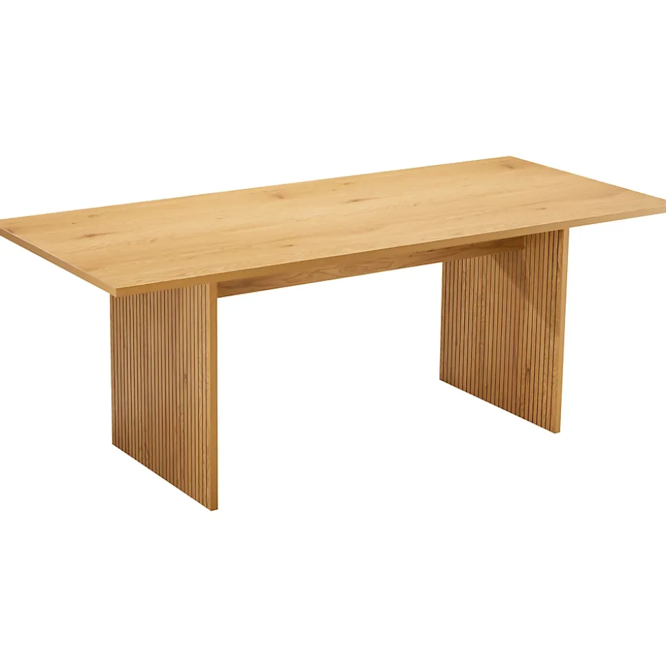Ensemble table 180cm et 2 bancs style scandinave ALMA - HAPPY GARDEN