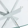 Ensemble table COSIMA + 4 chaises NADYA - Transparent et blanc