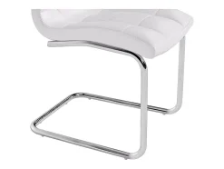Ensemble table COSIMA + 4 chaises NADYA - Transparent et blanc