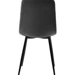Ensemble table et chaises 115,5x100x75 cm avec 4 chaises, table hexagonale marbrée MDF et chaises velours gris