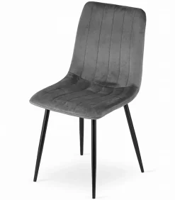 Ensemble table et chaises VALORA NP 120x80 Craft noires avec 4 chaises JEWA grises