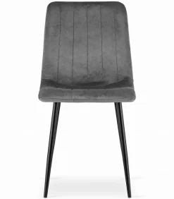 Ensemble table et chaises VALORA NP 120x80 Craft noires avec 4 chaises JEWA grises