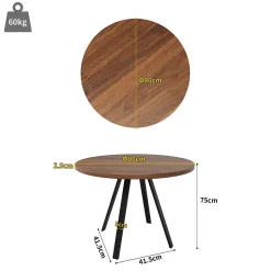 Ensemble table et chaises 80x80x75 cm table carrée avec 4 chaises assise rembourrée velours, pieds métal