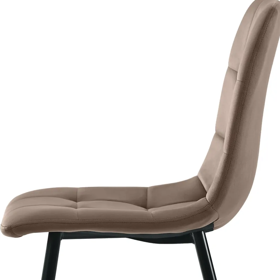 Ensemble table et chaises 140x80x75 cm avec 4 chaises, plateau MDF effet marbre et chaises velours
