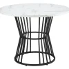Ensemble table et chaises 100x75x75 cm avec 4 chaises, table ronde MDF motif marbre et chaises velours