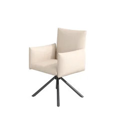 ensemble Table et Chaises Salle à Manger avec Table Extensible et 6 Chaises en Velours, 120/160 x 80 cm - Blanc et Beige