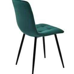 Ensemble table et chaises 140x80x75 cm avec 4 chaises, table MDF effet marbre, chaises velours gris