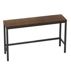 Ensemble table et chaises 148x40x90 cm avec 3 chaises table rectangulaire structure métal brun foncé