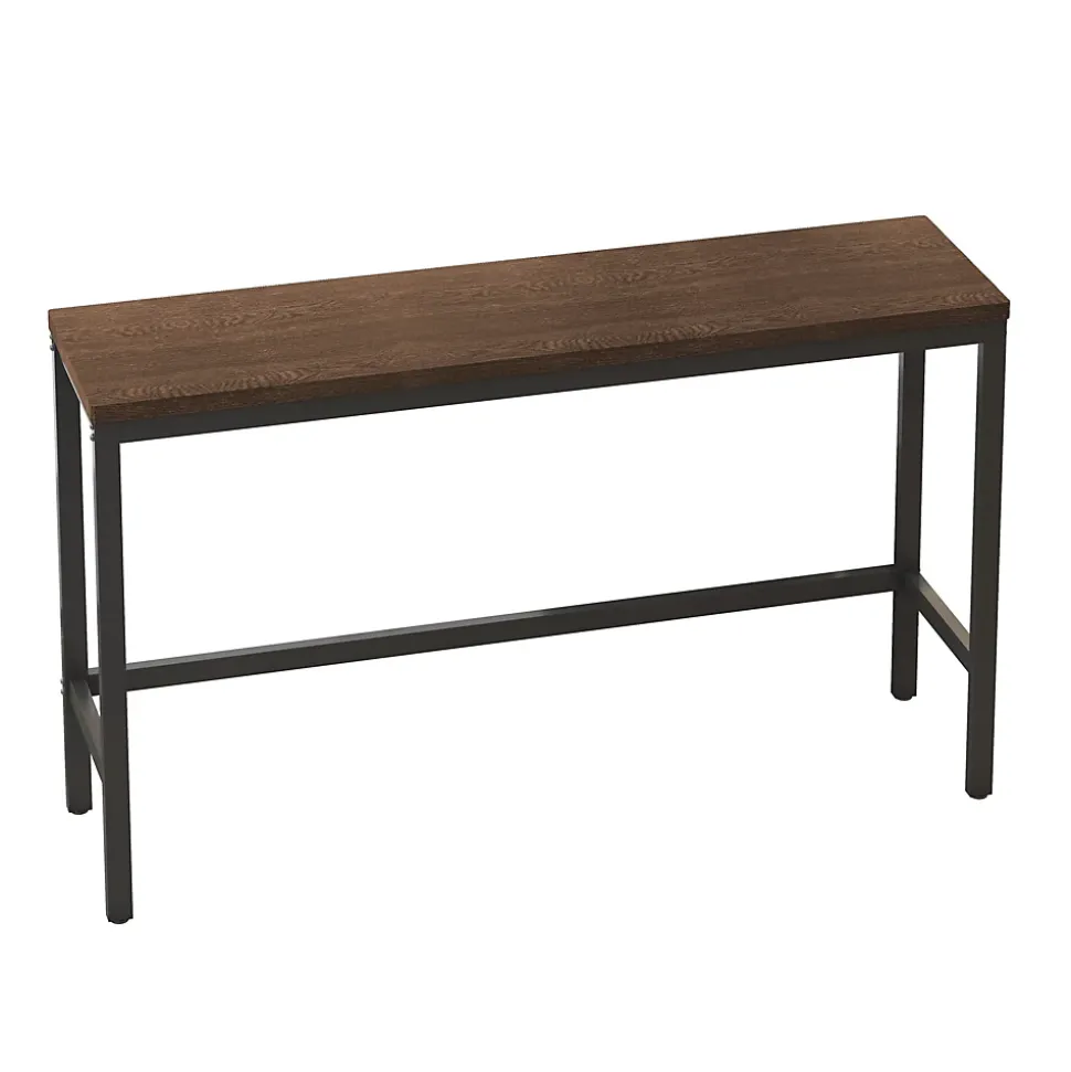 Ensemble table et chaises 148x40x90 cm avec 3 chaises table rectangulaire structure métal brun foncé