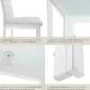 Ensemble table et chaises de salle à manger 5 pièces en Acier blanc
