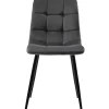 Ensemble table et chaises 100x100x76 cm avec 4 chaises table carrée MDF effet marbre chaises velours noir