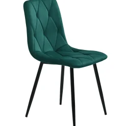Ensemble table et chaises 115,5x100x75 cm table hexagonale marbre blanc métal avec 4 chaises velours vert