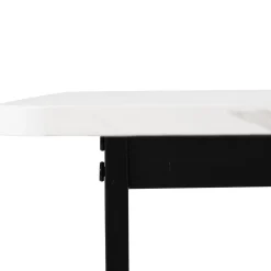 Ensemble table et chaises 140x80x75 cm avec 4 chaises, table rectangulaire MDF motif marbre, chaises velours