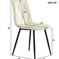 Ensemble table et chaises 117x68x75 cm avec 4 chaises rectangulaire plateau MDF effet marbre pieds métal doré