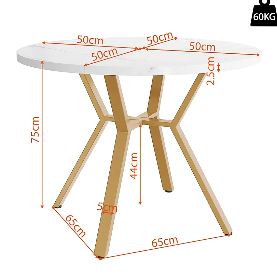 Ensemble Table et Chaises - Table Ronde et 4 Chaises Velours, Salle à Manger Moderne, Blanc et Vert