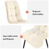 Ensemble Table et Chaises, Ensemble Table Rectangulaire et Chaises Velours, Table MDF Métal, Noyer/Beige 117x68x75 cm
