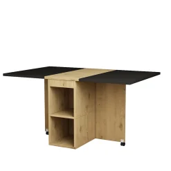 Ensemble table et chaises 120x80x75 cm rectangulaire extensible et rabattable avec 4 chaises style moderne