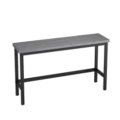 Ensemble table et chaises 148x40x90 cm avec 3 chaises hautes, structure métal et plateau MDF, style moderne