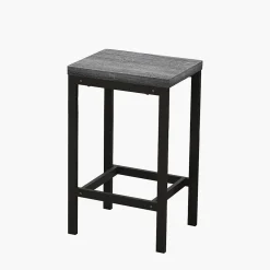 Ensemble table et chaises 148x40x90 cm avec 3 chaises hautes, structure métal et plateau MDF, style moderne