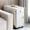 Ensemble table et chaises 150x80x76 cm avec 4 chaises rembourrées velours, plateau MDF blanc et pieds métal