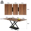 Ensemble table et chaises 120x80x75 cm extensible à 160 cm avec 4 chaises assise velours, structure métal