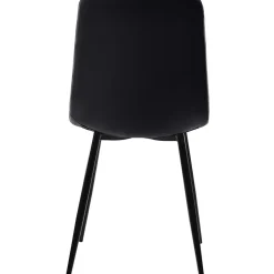 Ensemble table et chaises 120x80x75 cm extensible à 160 cm avec 4 chaises assise velours, structure métal