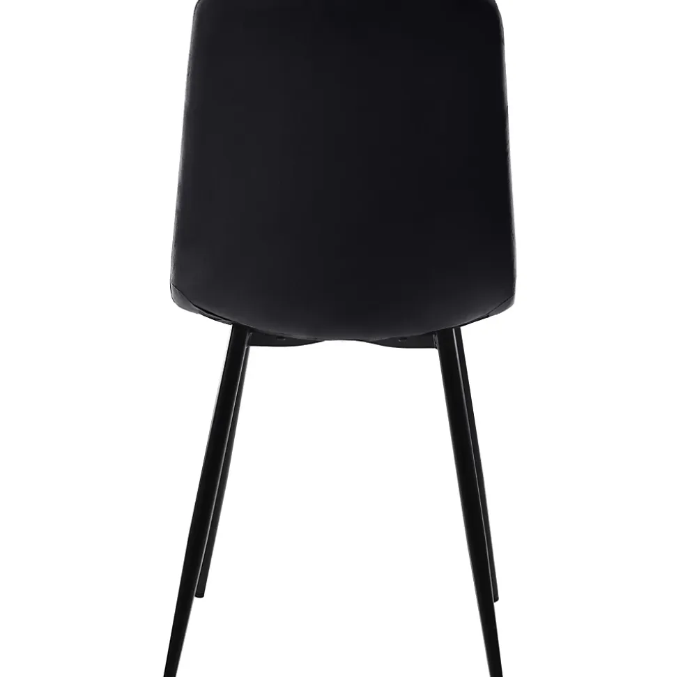 Ensemble table et chaises 120x80x75 cm extensible à 160 cm avec 4 chaises assise velours, structure métal