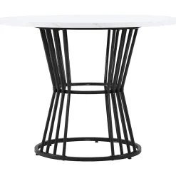Ensemble table et chaises 100x75 cm table ronde plateau MDF marbré avec 4 chaises velours et structure métal