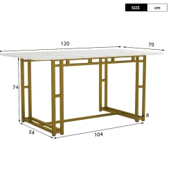 Ensemble table et chaises 120x70x75 cm avec 4 chaises, table rectangulaire, assise rembourrée velours vert