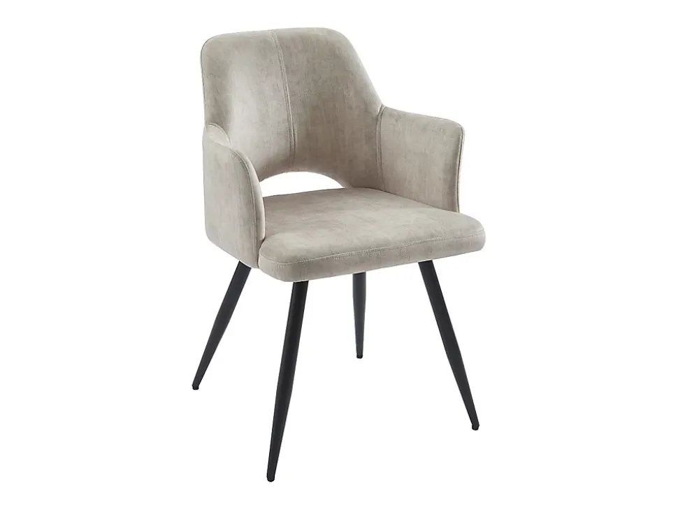 Ensemble table FIRELA + 4 chaises KADIJA - Effet marbre blanc et beige