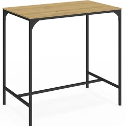 Ensemble table haute de bar DETROIT 95 cm et 2 tabourets design industriel
