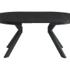 Ensemble table KOMONI + 4 chaises KADIJA - Noir et beige