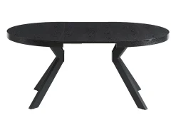 Ensemble table KOMONI + 4 chaises KADIJA - Noir et beige