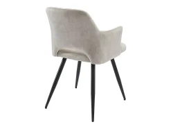 Ensemble table KOMONI + 4 chaises KADIJA - Noir et beige