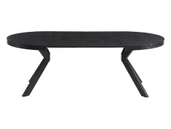 Ensemble table KOMONI + 4 chaises KADIJA - Noir et beige