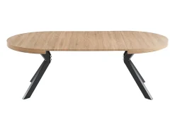Ensemble table KOMONI + 4 chaises MORONI - Naturel et crème